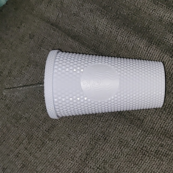 STARBUCKS White Textured 16oz Tumbler NEW - Picture 1 of 3